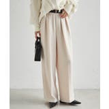 【選べる股下】ウール調センタープレスタックワイドパンツ | RANAN | 詳細画像19 