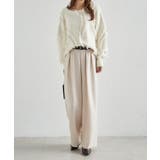 【選べる股下】ウール調センタープレスタックワイドパンツ | RANAN | 詳細画像22 