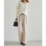 【選べる股下】ウール調センタープレスタックワイドパンツ | RANAN | 詳細画像23 