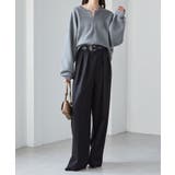 【選べる股下】ウール調センタープレスタックワイドパンツ | RANAN | 詳細画像4 