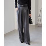 【選べる股下】ウール調センタープレスタックワイドパンツ | RANAN | 詳細画像8 