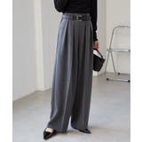 【選べる股下】ウール調センタープレスタックワイドパンツ | RANAN | 詳細画像9 