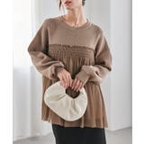 モカ | ＭＴＬビスチェ風チュールドッキングニット | RANAN