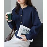 ゴールド調ボタンニットカーディガン | RANAN | 詳細画像2 