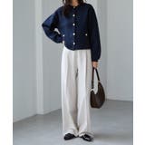 ゴールド調ボタンニットカーディガン | RANAN | 詳細画像4 