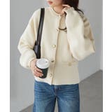 ゴールド調ボタンニットカーディガン | RANAN | 詳細画像9 