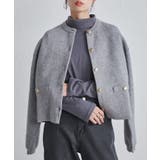 グレー | ゴールド調ボタンニットカーディガン | RANAN