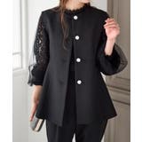 ブラック | ＜２点セット＞ペプラムベストセットアップ | RANAN