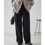 ブラック | あったか裏ベロアニットコールワイドパンツ | RANAN