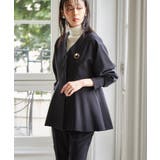 【2点セット】洗える 防シワＶネックペプラムトップステーパードパンツセットアップ | RANAN | 詳細画像4 