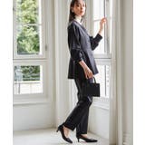 【2点セット】洗える 防シワＶネックペプラムトップステーパードパンツセットアップ | RANAN | 詳細画像7 