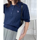 <U.S.POLO ASSN.>半袖襟付きニット | RANAN | 詳細画像19
