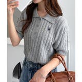 <U.S.POLO ASSN.>半袖襟付きニット | RANAN | 詳細画像21