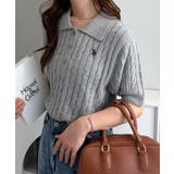 <U.S.POLO ASSN.>半袖襟付きニット | RANAN | 詳細画像22