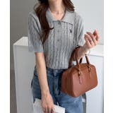 <U.S.POLO ASSN.>半袖襟付きニット | RANAN | 詳細画像23