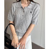<U.S.POLO ASSN.>半袖襟付きニット | RANAN | 詳細画像29
