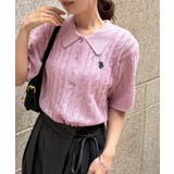 <U.S.POLO ASSN.>半袖襟付きニット | RANAN | 詳細画像40
