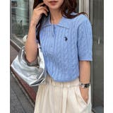 <U.S.POLO ASSN.>半袖襟付きニット | RANAN | 詳細画像43