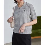 グレー | <U.S.P>半袖襟付きニット | RANAN