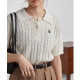 アイボリー | <U.S.P>半袖襟付きニット | RANAN