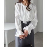 パール付きボウタイブラウス | RANAN | 詳細画像20