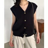 ＭＴ洗える！ゴールド調ボタンニットベスト | RANAN | 詳細画像12 