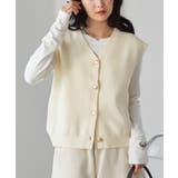 ＭＴ洗える！ゴールド調ボタンニットベスト | RANAN | 詳細画像17 