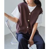 ＭＴ洗える！ゴールド調ボタンニットベスト | RANAN | 詳細画像21 