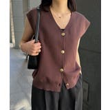 ＭＴ洗える！ゴールド調ボタンニットベスト | RANAN | 詳細画像25 