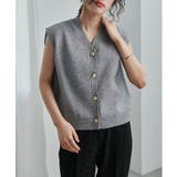 ＭＴ洗える！ゴールド調ボタンニットベスト | RANAN | 詳細画像5 