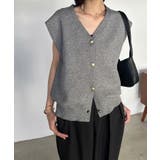 ＭＴ洗える！ゴールド調ボタンニットベスト | RANAN | 詳細画像6 