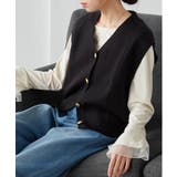 ＭＴ洗える！ゴールド調ボタンニットベスト | RANAN | 詳細画像8 