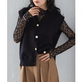 ＭＴ洗える！ゴールド調ボタンニットベスト | RANAN | 詳細画像9 