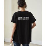 ブラック(フォト) | ロゴプリントアシメチュニックTシャツ | RANAN