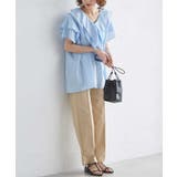 ビッグカラーフリルハーフスリーブブラウス | RANAN | 詳細画像10 