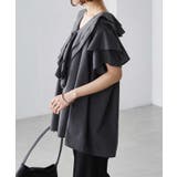 ビッグカラーフリルハーフスリーブブラウス | RANAN | 詳細画像12 