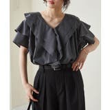 ビッグカラーフリルハーフスリーブブラウス | RANAN | 詳細画像16 