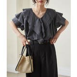 ビッグカラーフリルハーフスリーブブラウス | RANAN | 詳細画像17 