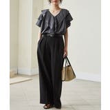 ビッグカラーフリルハーフスリーブブラウス | RANAN | 詳細画像21 