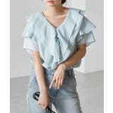 ビッグカラーフリルハーフスリーブブラウス | RANAN | 詳細画像24 