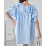 ビッグカラーフリルハーフスリーブブラウス | RANAN | 詳細画像3 