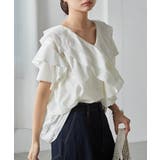 ビッグカラーフリルハーフスリーブブラウス | RANAN | 詳細画像32 