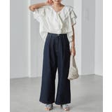 ビッグカラーフリルハーフスリーブブラウス | RANAN | 詳細画像34 