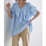 ビッグカラーフリルハーフスリーブブラウス | RANAN | 詳細画像9 