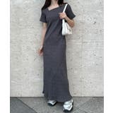 アシメネックハーフスリーブリブワンピ | RANAN | 詳細画像11 