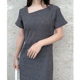 アシメネックハーフスリーブリブワンピ | RANAN | 詳細画像12 