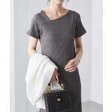 アシメネックハーフスリーブリブワンピ | RANAN | 詳細画像15 