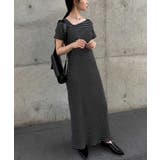 アシメネックハーフスリーブリブワンピ | RANAN | 詳細画像18 