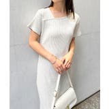 アシメネックハーフスリーブリブワンピ | RANAN | 詳細画像26 