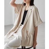 麻調ダブルボタンハーフスリーブジャケット | RANAN | 詳細画像11